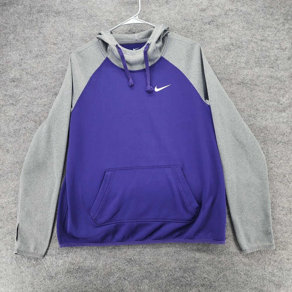 Nike Hoodie Womens Medium Therma Fit Purple Hooded Sweatshirt